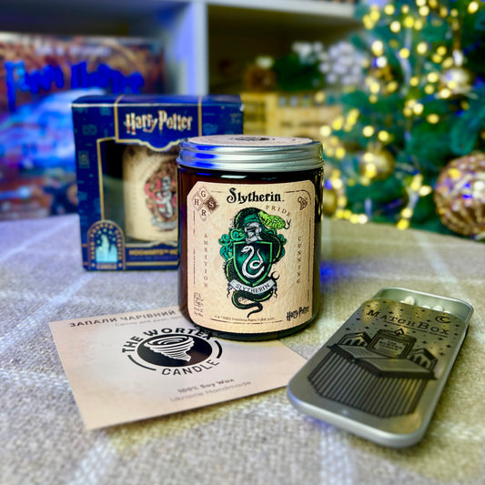 Harry Potter™ Ароматична соєва свічка "Slytherin" 250 мл. - Wortex Candle